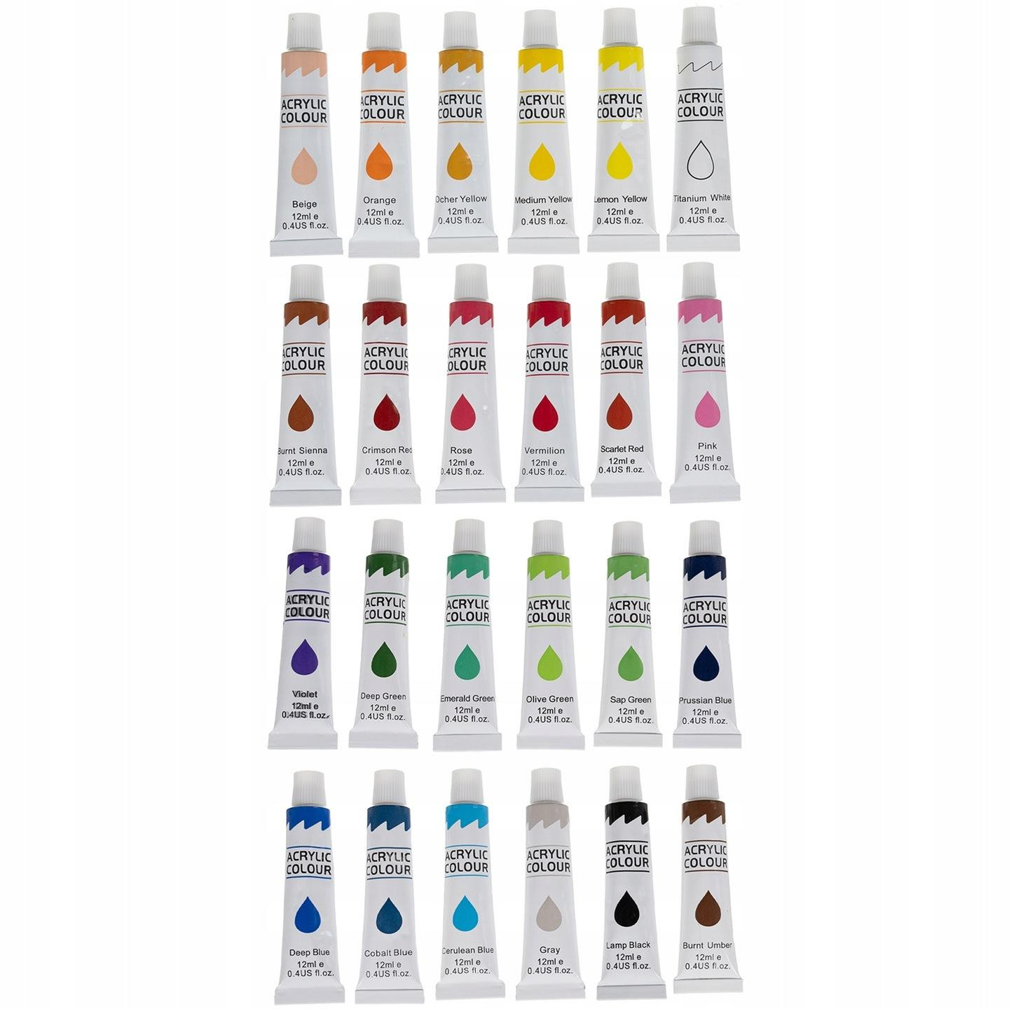 Acrylfarben - 24 Stück - 12 ml