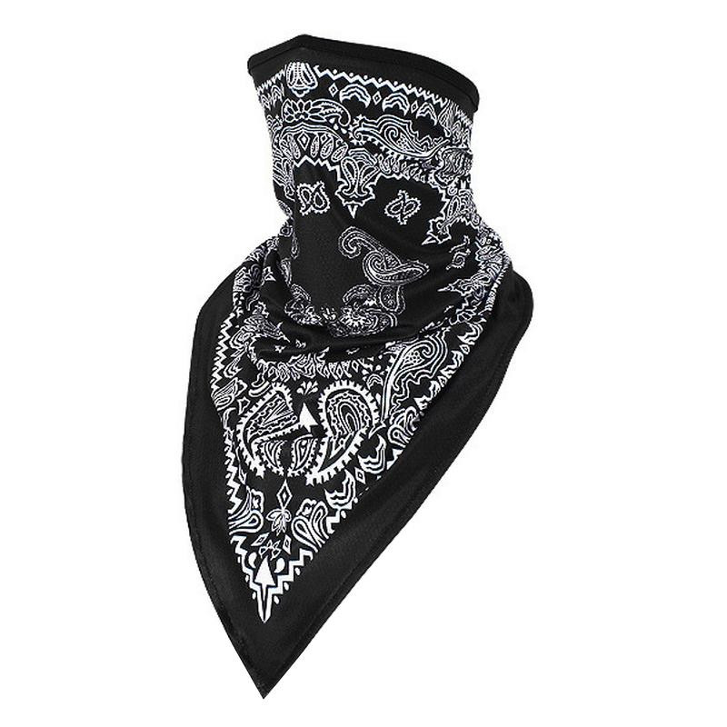 Multifunctional Bandana - Black and White Pattern