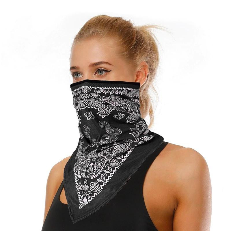 Multifunctional Bandana - Black and White Pattern