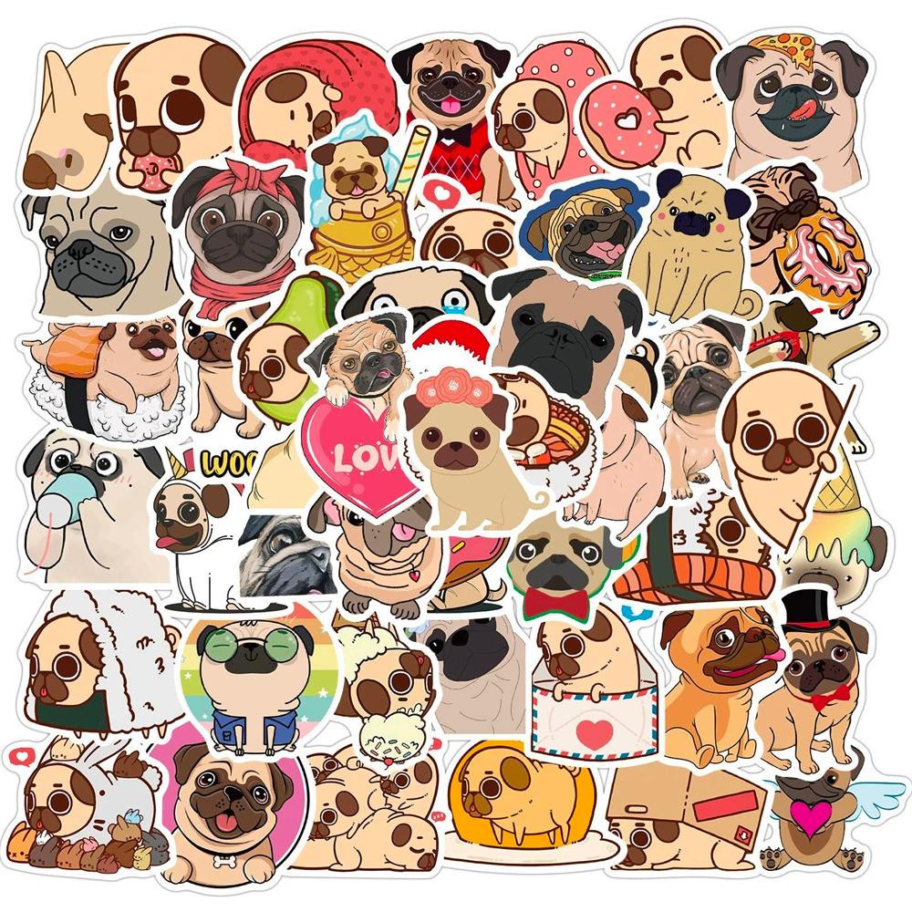 50x Aufkleber - Hunde