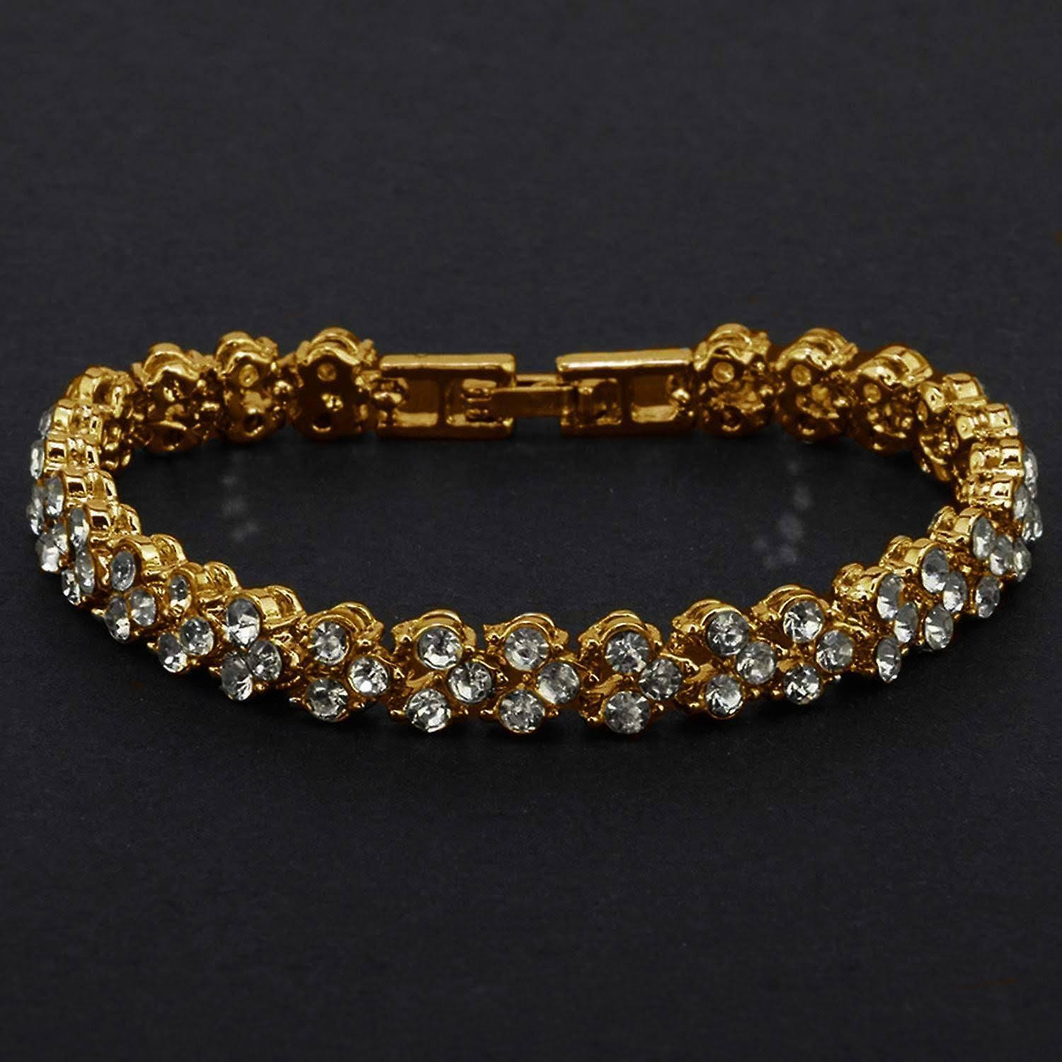 Bracciale Classico con Strass - Oro