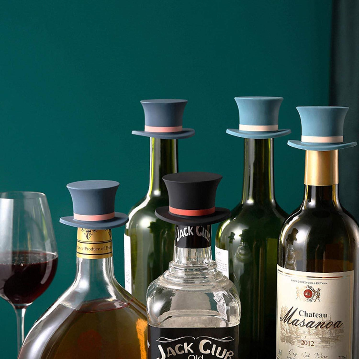 Silicone wine cork - Hat-shaped