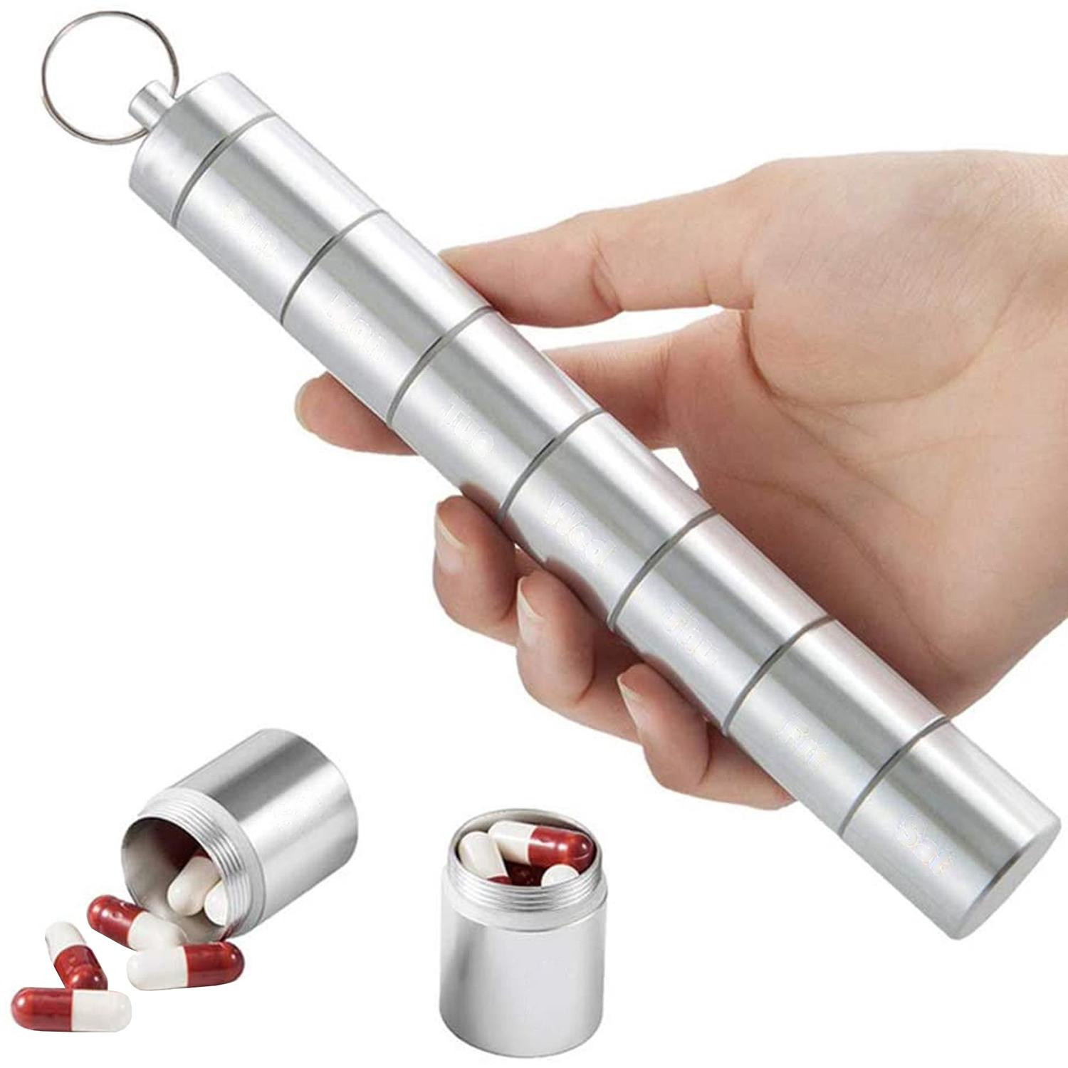 Pillendose - 7 Tage - Aluminium