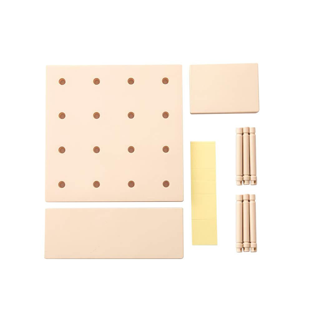 Wall Mounted Storage Shelf, Customizable - Beige