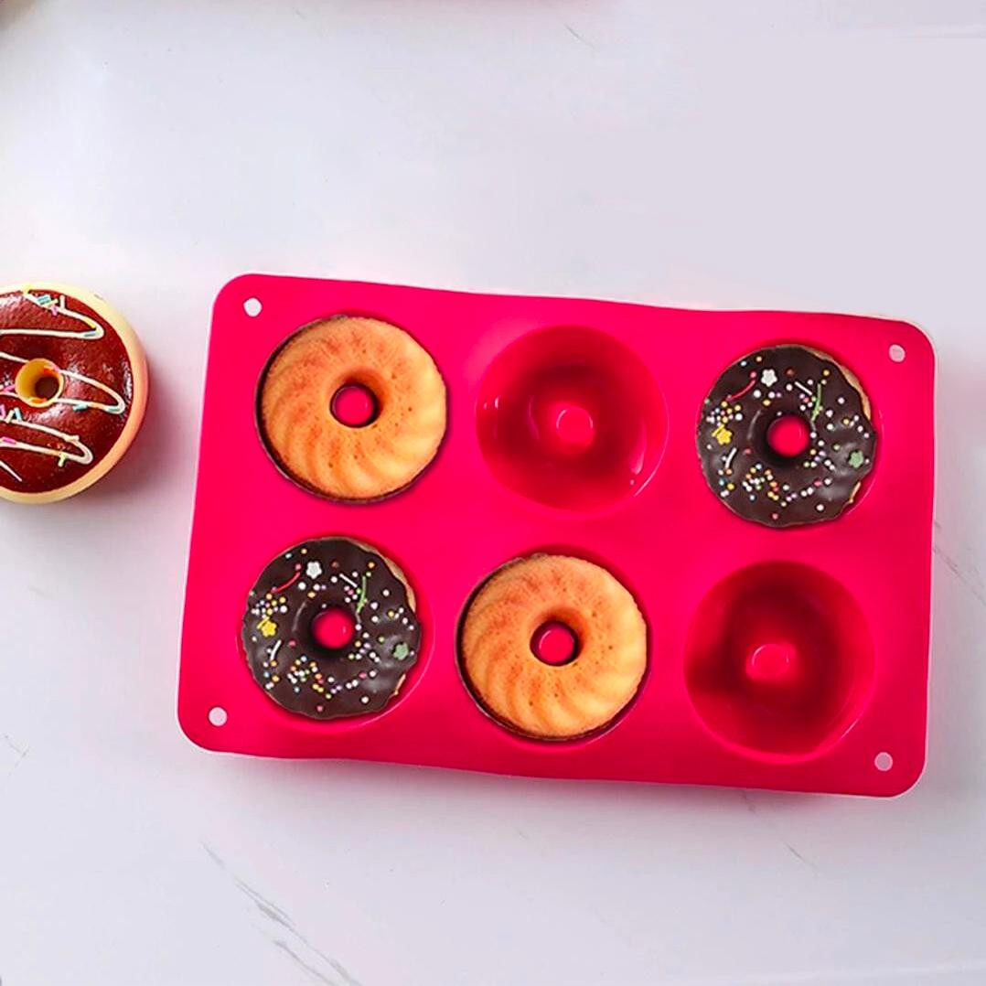 Donutform aus Silikon - Rot