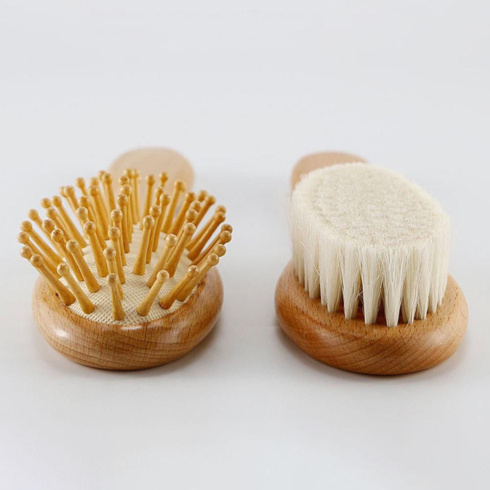 Set de Cepillos para Bebé - Madera - 3 Piezas