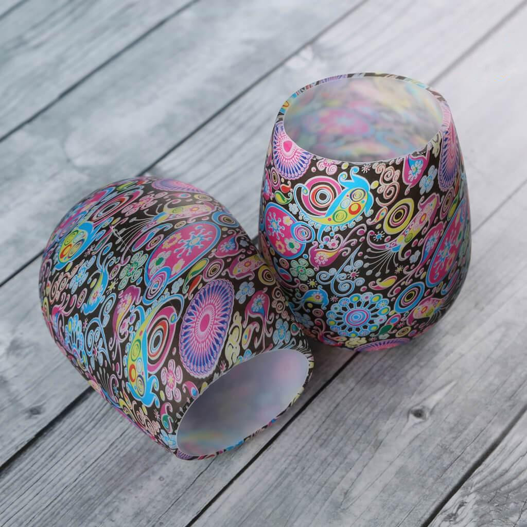 Silicone Drinking Glass with Pattern - Floral
