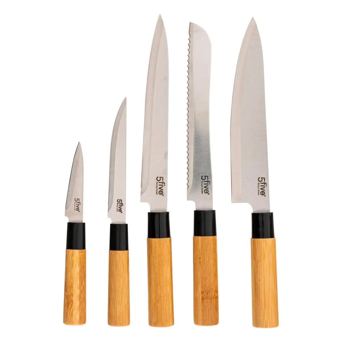 Set Coltelli e Utensili da Cucina - Bambù - 11 Pezzi