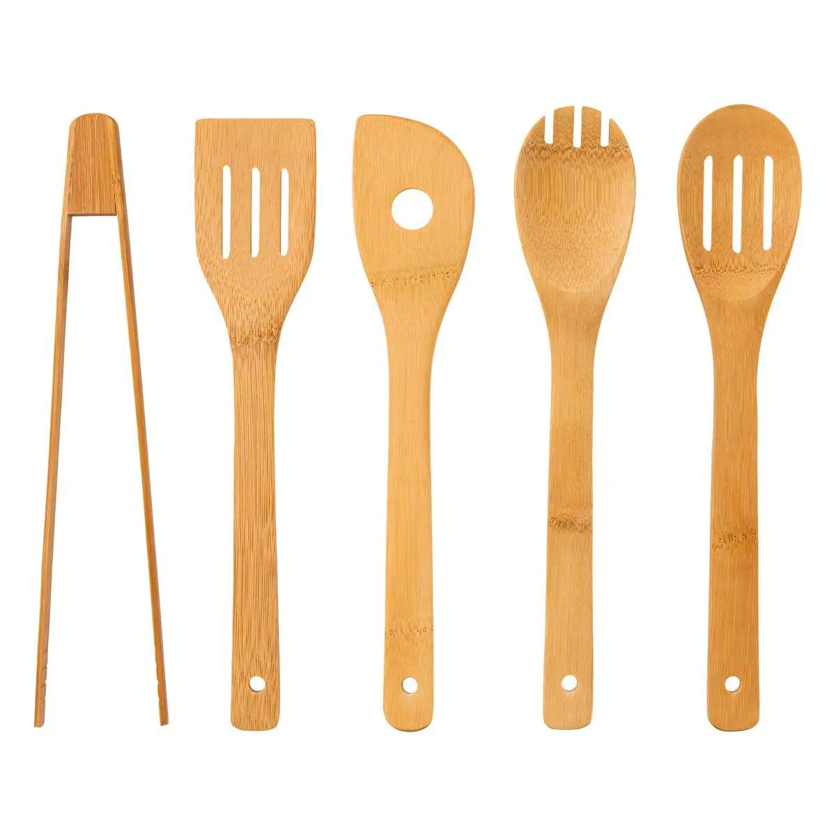 Set Coltelli e Utensili da Cucina - Bambù - 11 Pezzi