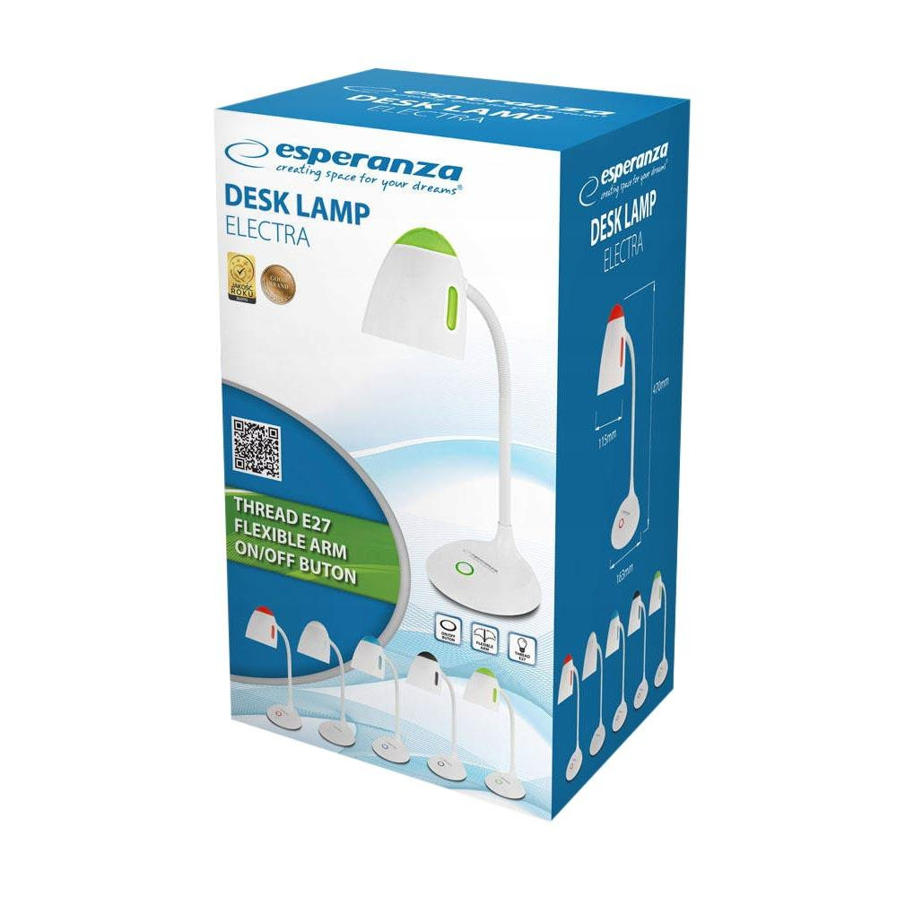 Esperanza - Desk Lamp, Adjustable Design - White