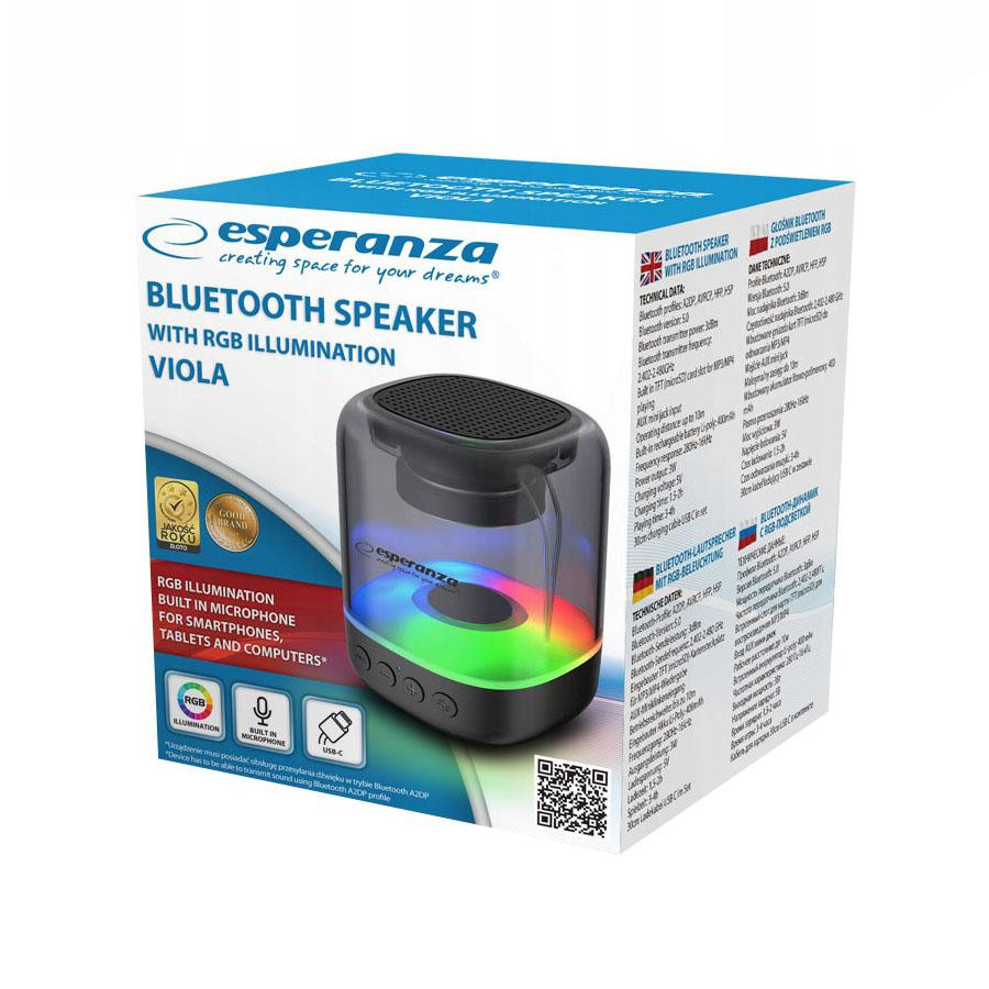 Esperanza - Altavoz Bluetooth - RGB - Recargable