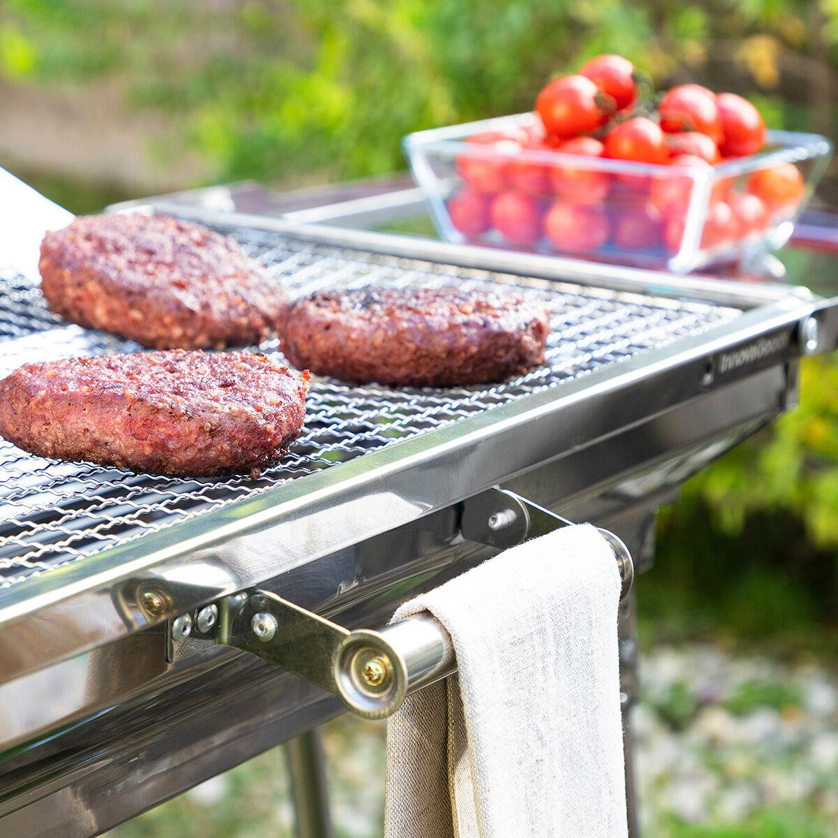 Draagbare Houtskoolgrill - Inklapbaar - RVS