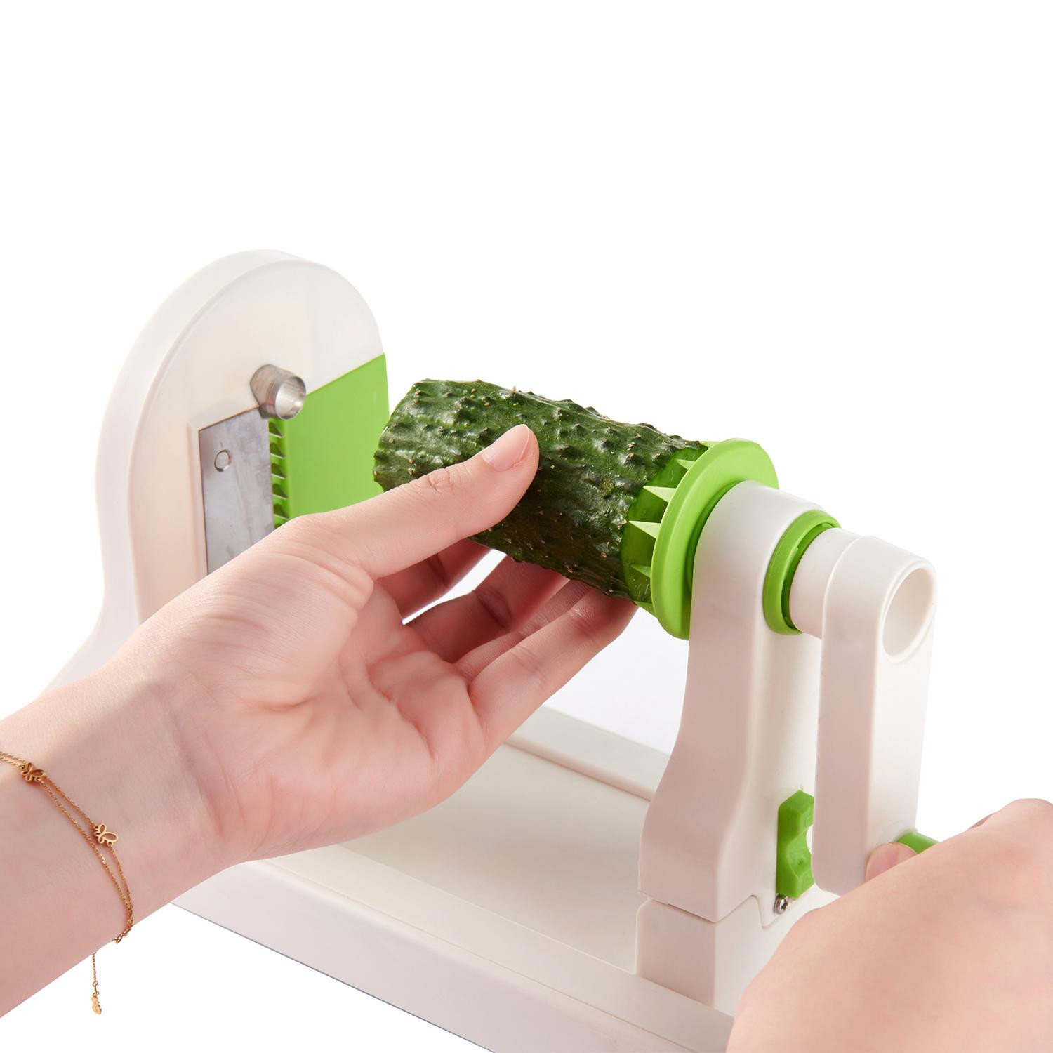 Vegetable Spiralizer - 4 Replaceable Blades - Stainless Steel