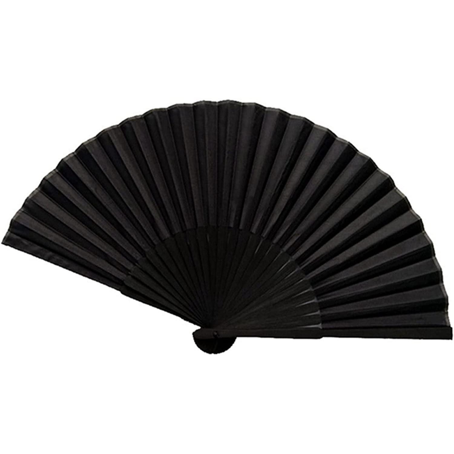 Éventail à main, style chinois - Noir