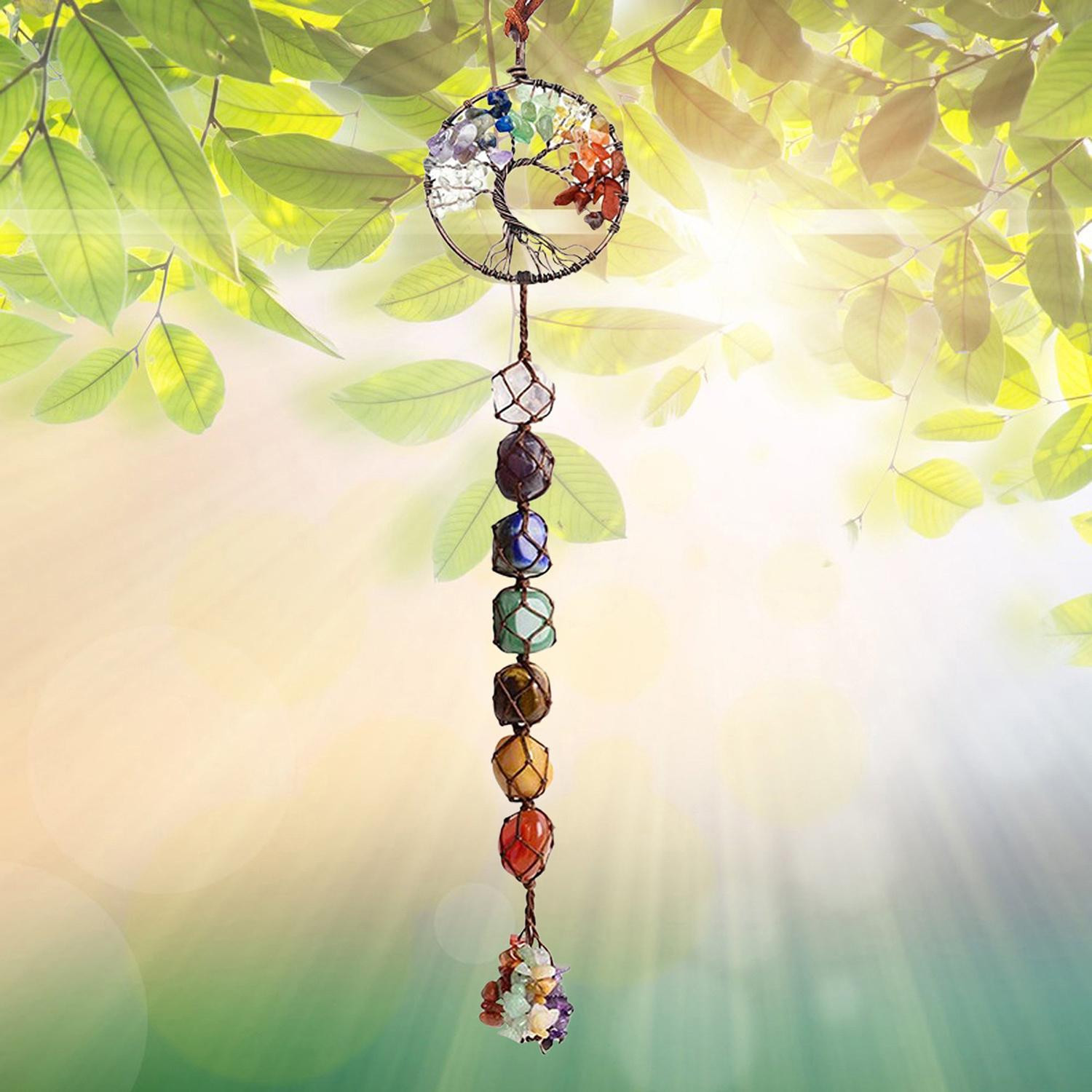 Pendurar Decoração com Cristais de Chakra