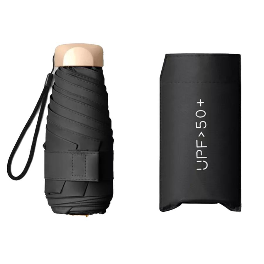 Mini guarda-chuva com proteção UV - Preto
