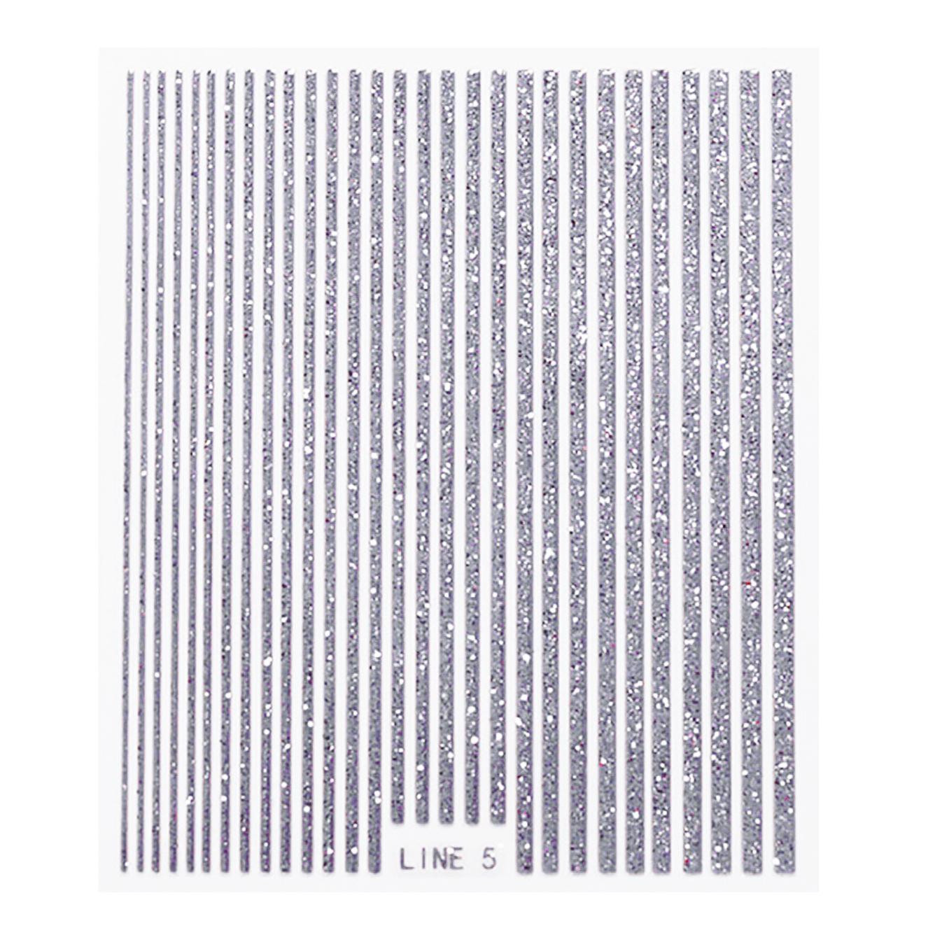 3D Nail Tape - Silver Glitter