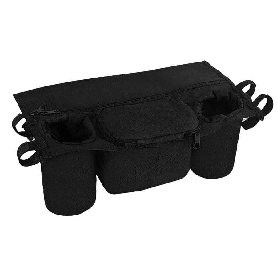 Stroller storage with cup holder