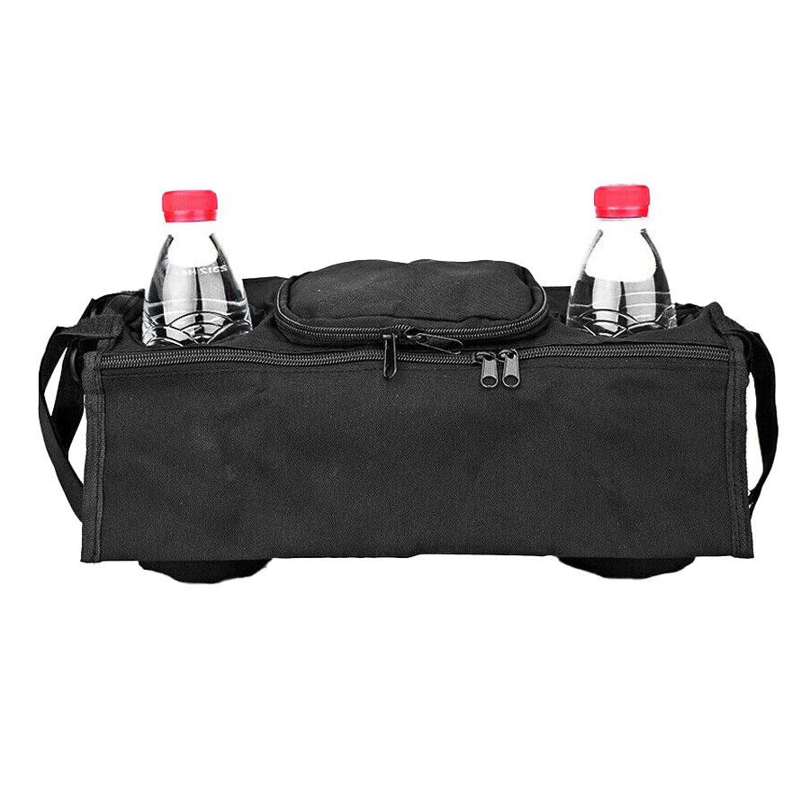 Stroller storage with cup holder
