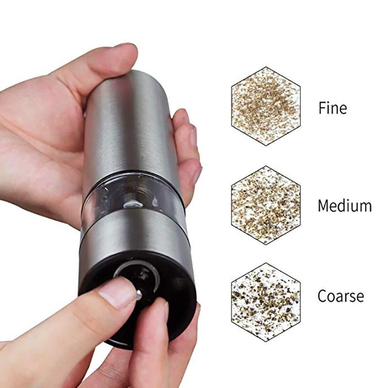 Electric pepper mill - battery powered - LED