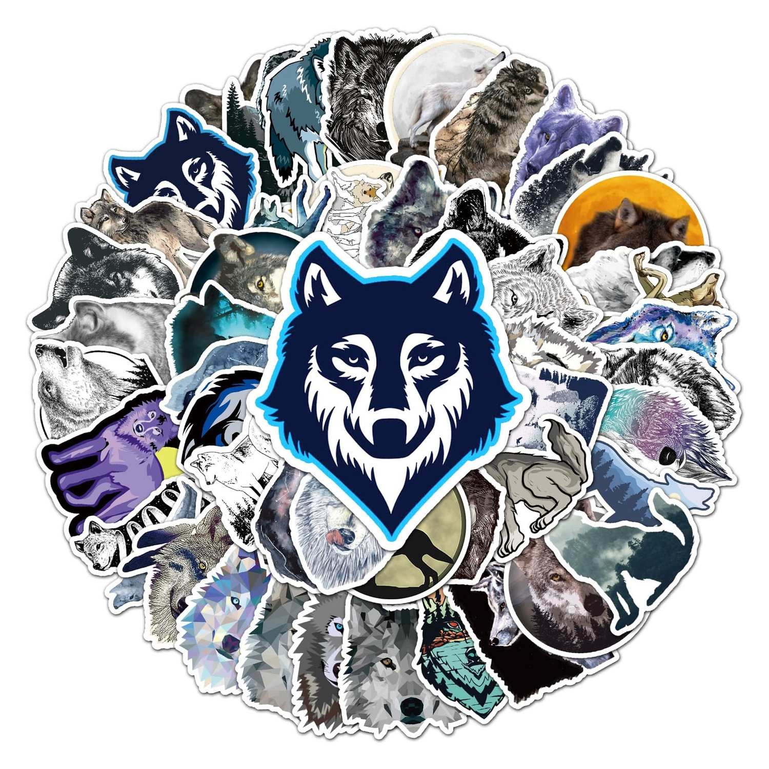 Adesivos - lobos - 50 unid.