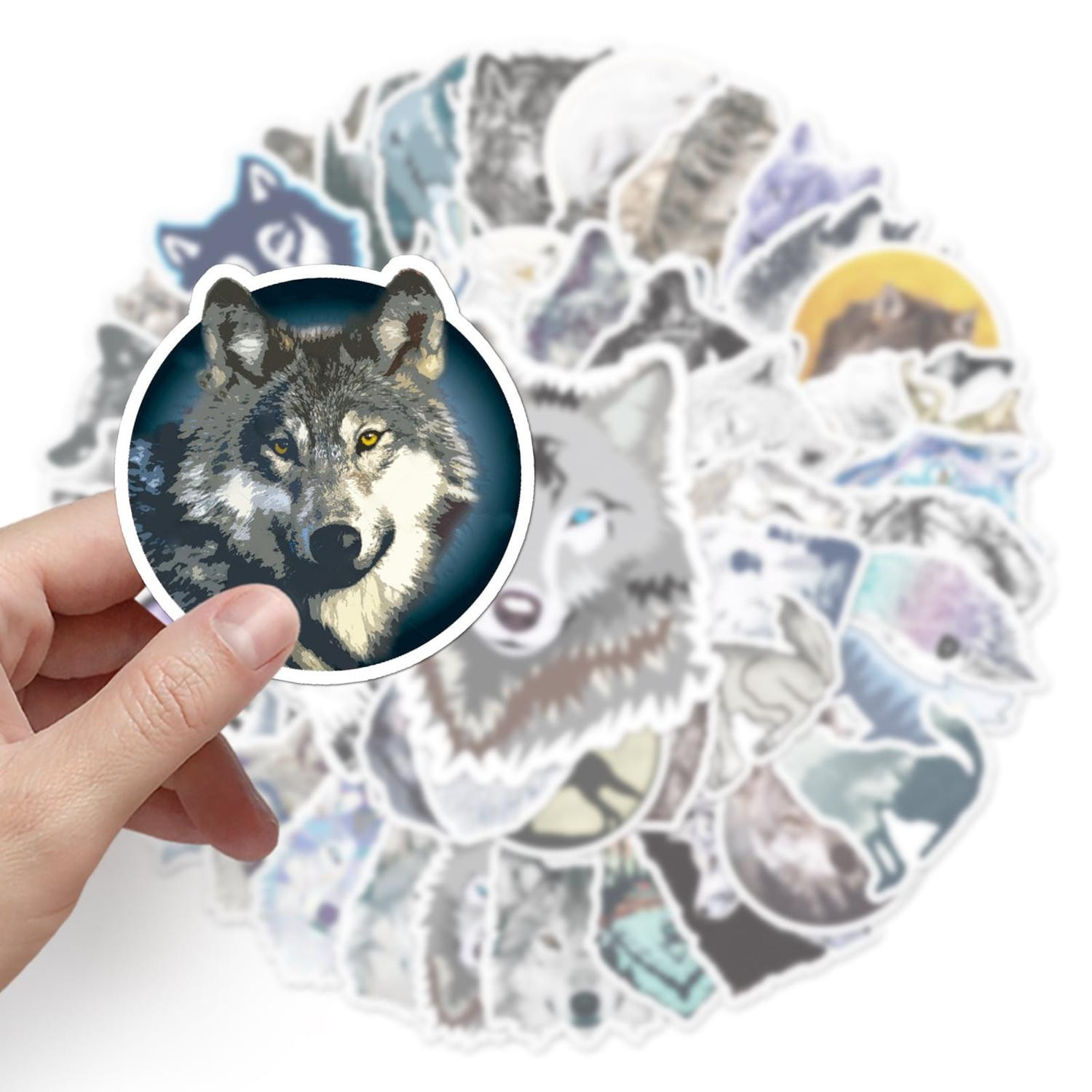 Stickers - wolves - 50 pcs