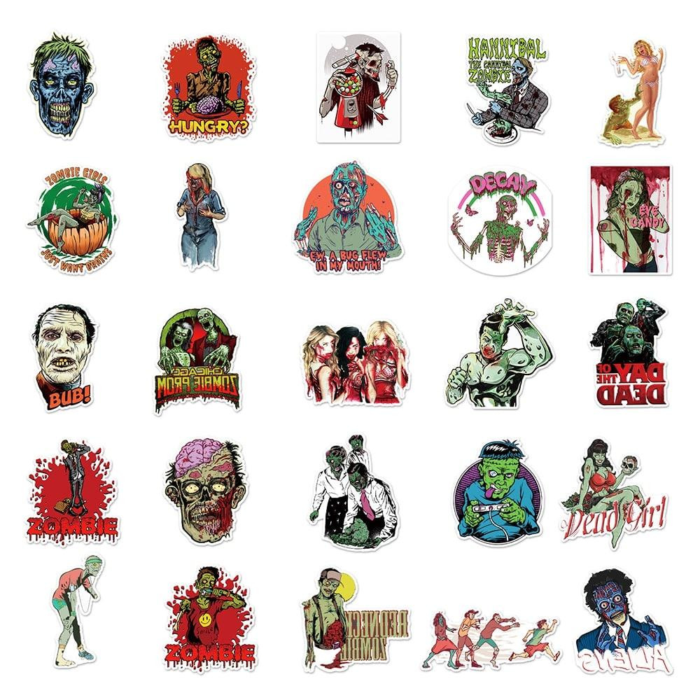 Pegatinas zombie - 50 piezas