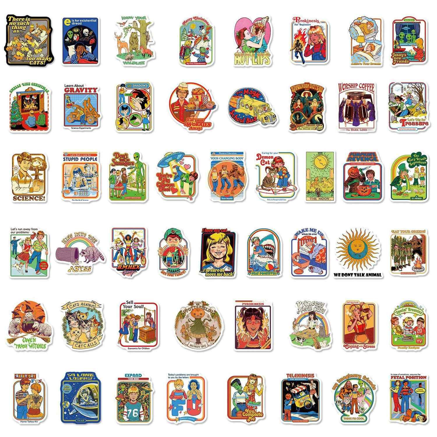Stickers retro - 50 st
