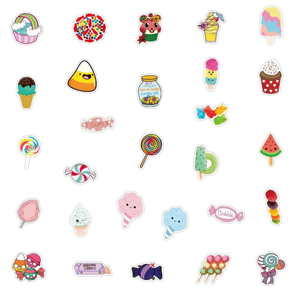 Stickers - candy - 50 pcs
