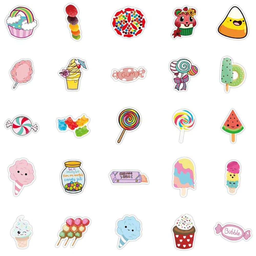 Stickers - candy - 50 pcs