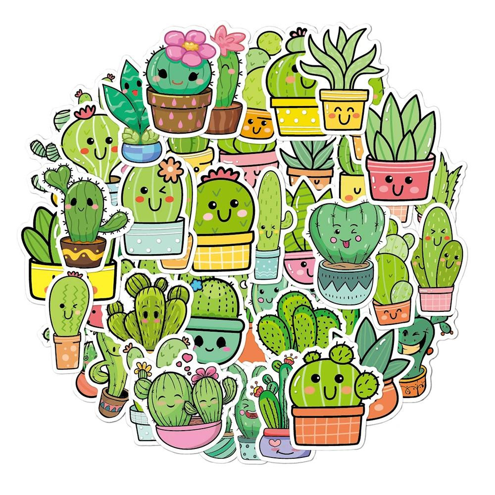 Stickers - cactussen - 50 st