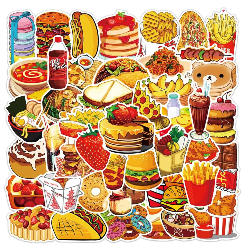 Pegatinas - platos - 50 piezas