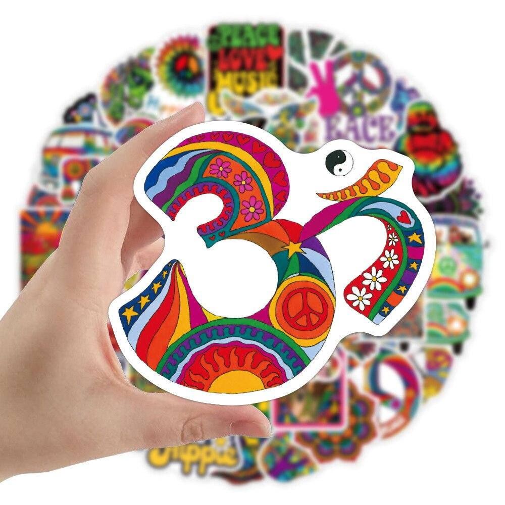 Aufkleber - Hippie - 50 Stk