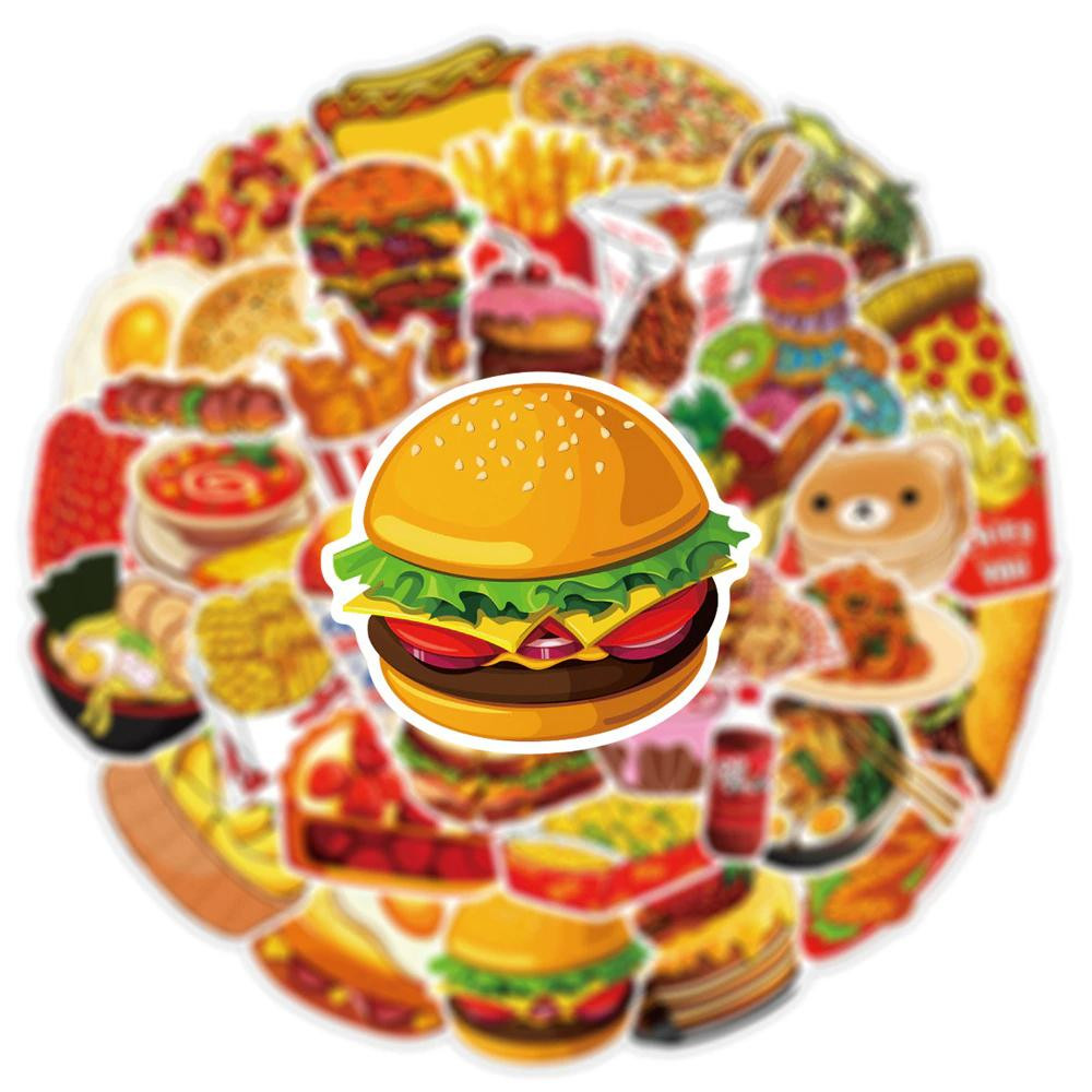 Stickers - dishes - 50 pcs