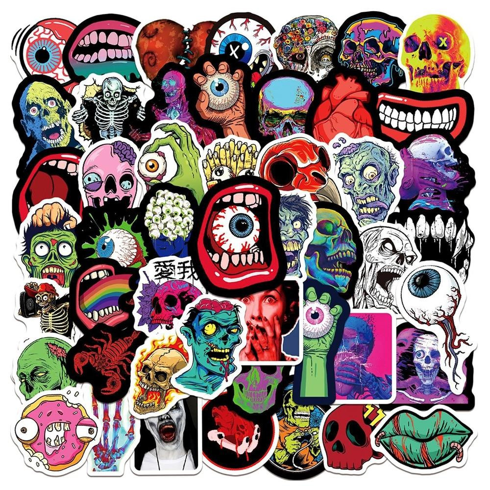 Stickers - zombies - 50 pcs