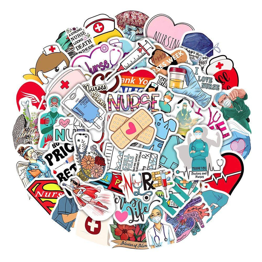 Stickers nurses - 50 pcs