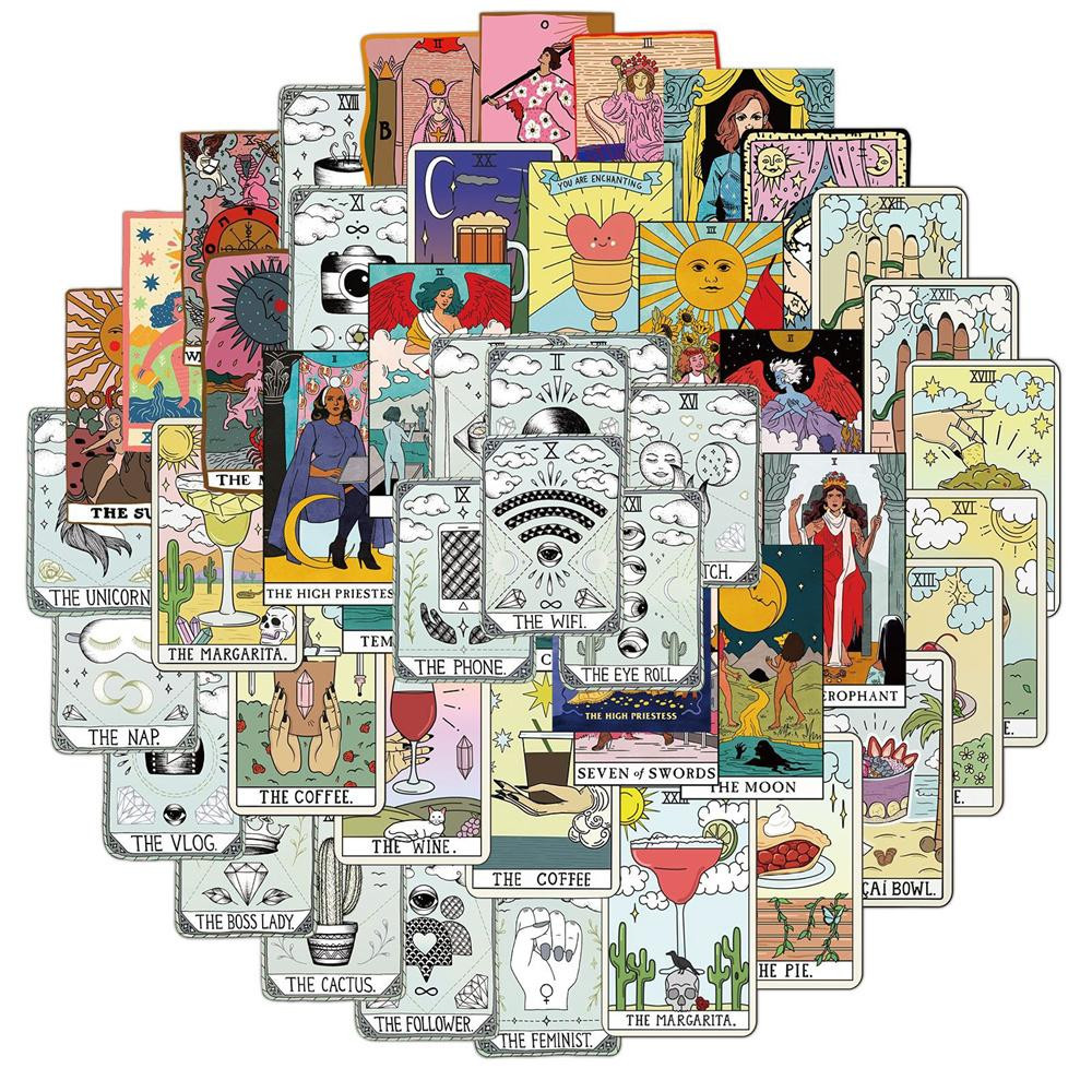 Stickers - Tarot - retro - 50 pcs