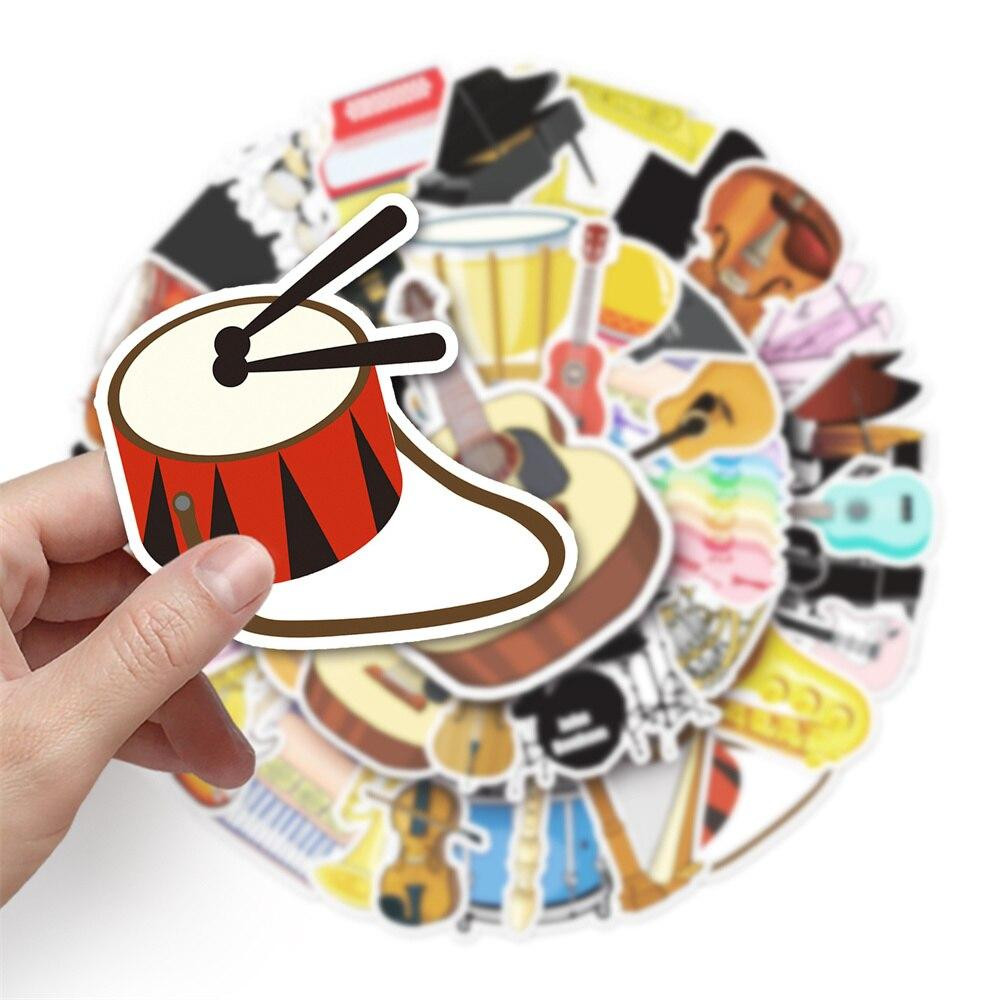 Stickers - musical instruments - 50 pcs