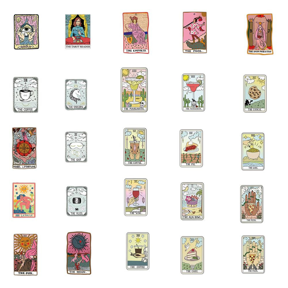 Stickers - Tarot - retro - 50 pcs