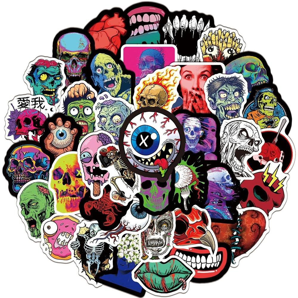 Stickers - zombies - 50 pcs