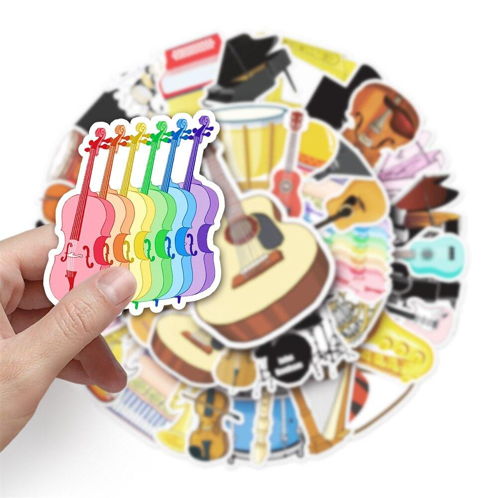 Stickers - musical instruments - 50 pcs