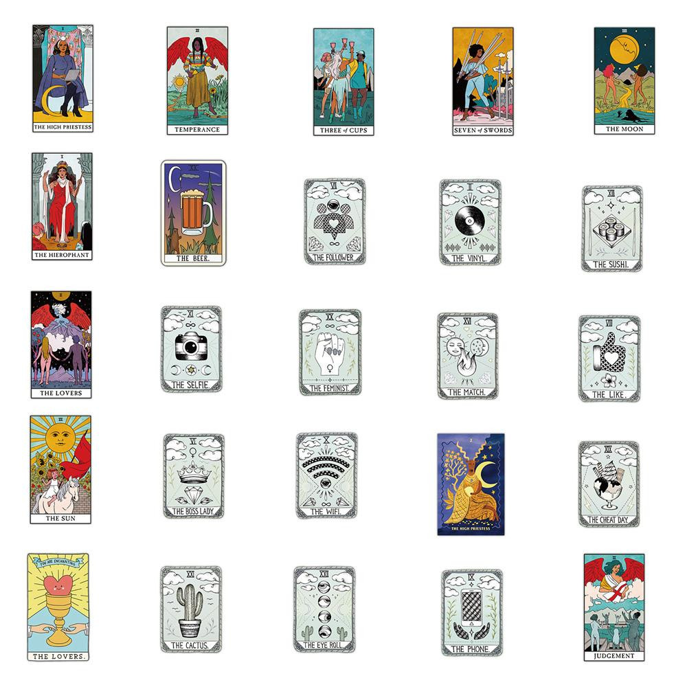 Stickers - Tarot - retro - 50 pcs
