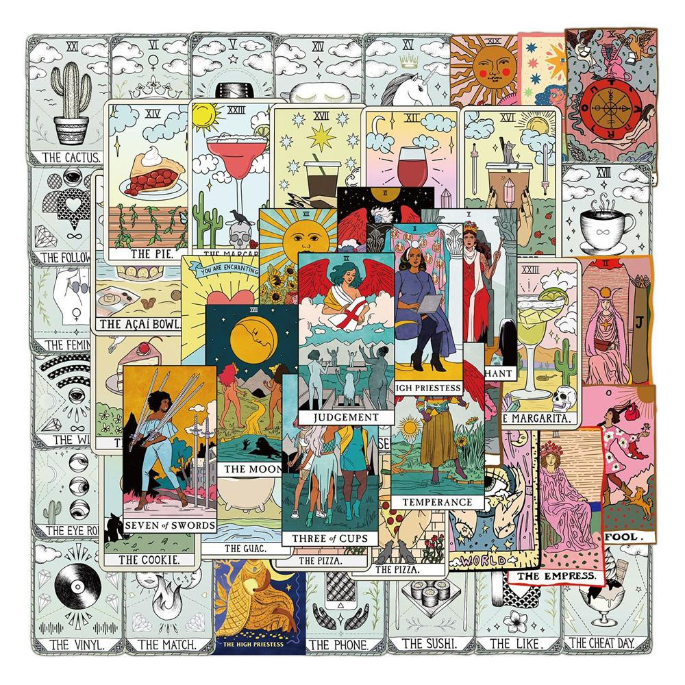 Stickers - Tarot - retro - 50 pcs