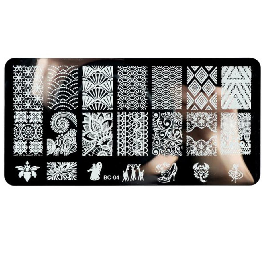 Tray for nail stamping - mandala pattern