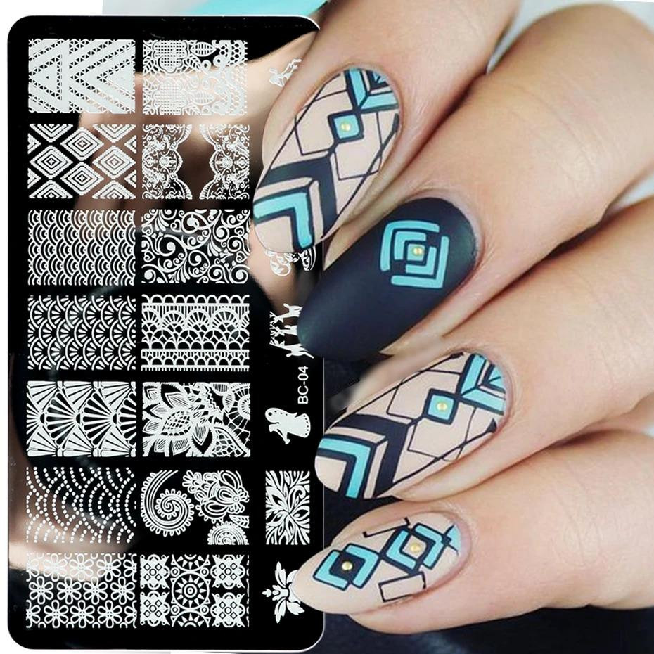 Tray for nail stamping - mandala pattern