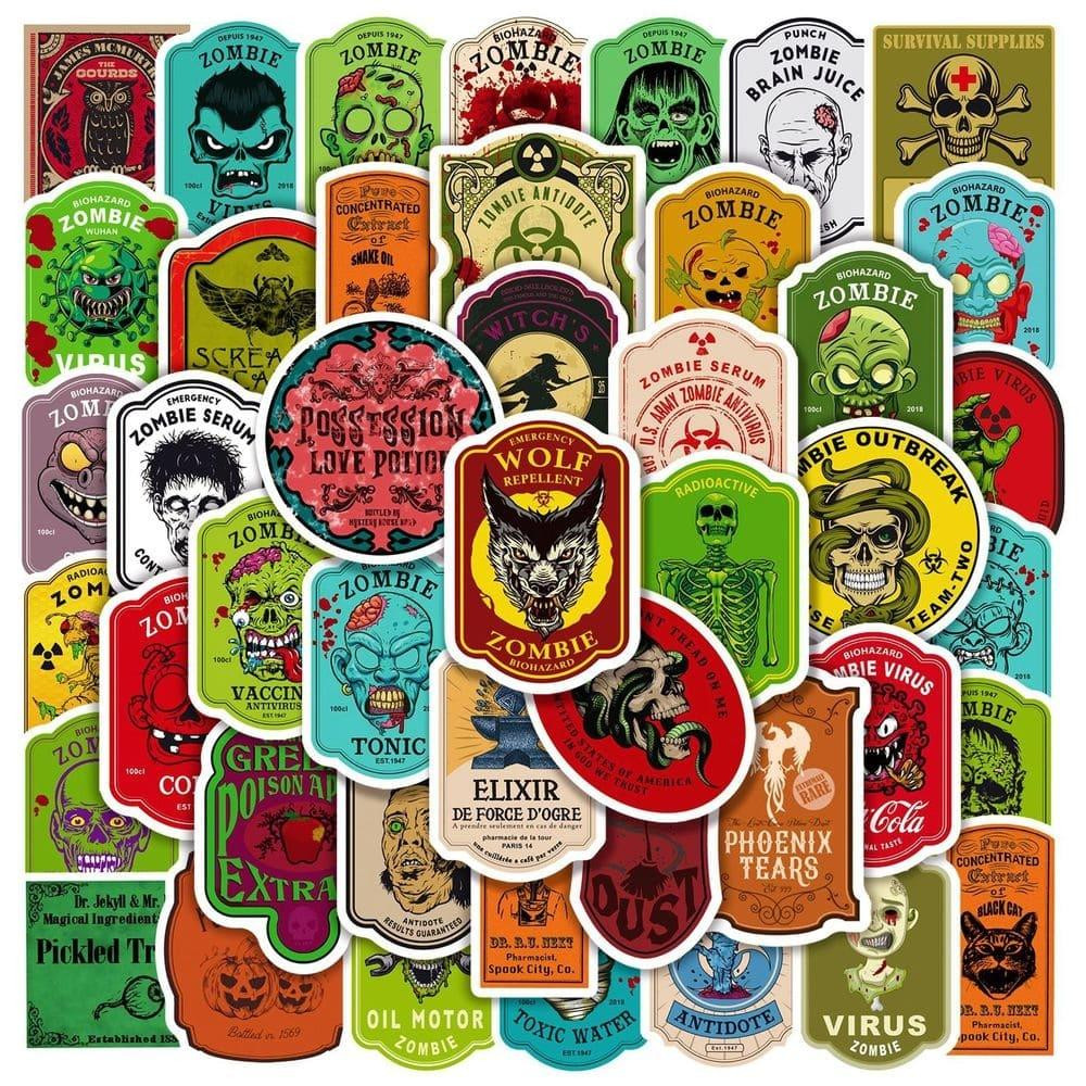 Stickers - horror - 50 pcs