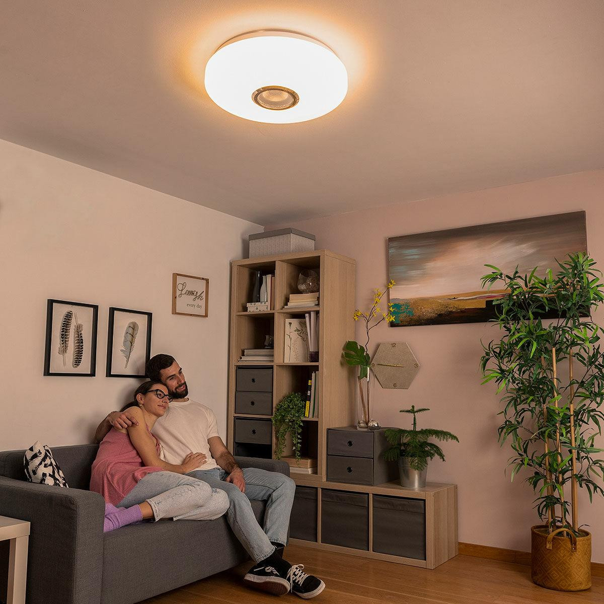 Ceiling lamp LED with speakers - different colors