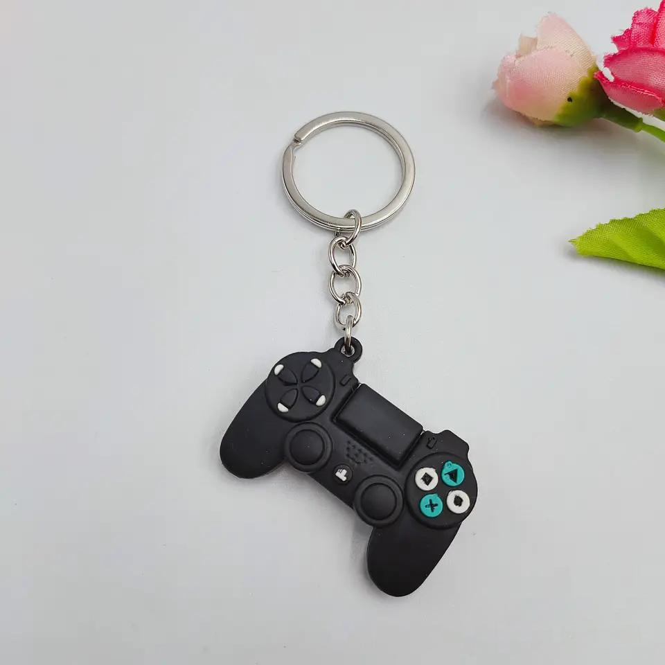 Key ring with video game console