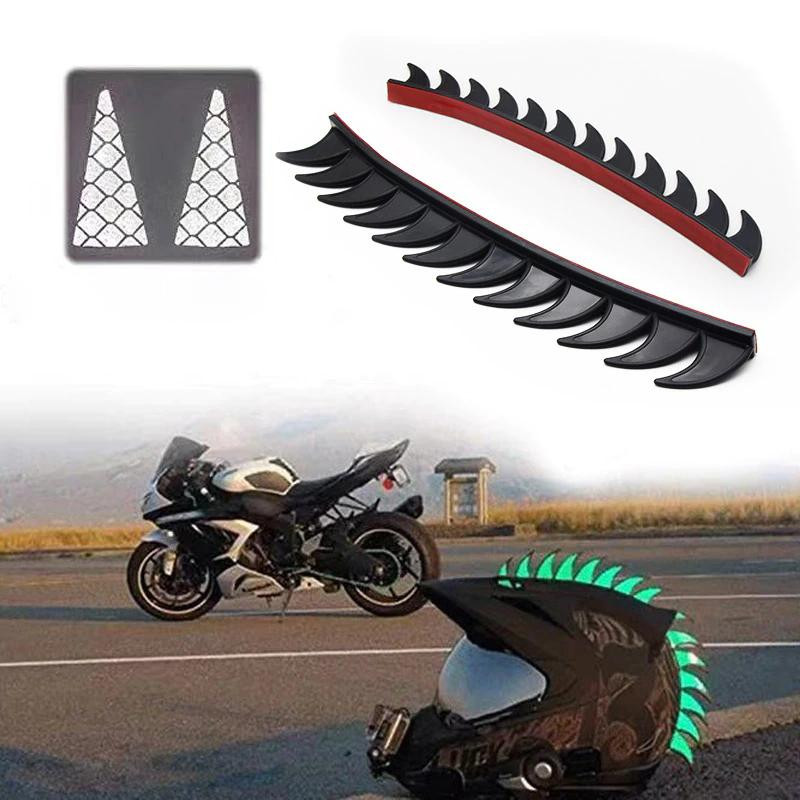 Mohawk in rubber - helmversiering - zwart