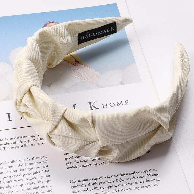 Diadema elegante - textil blanco